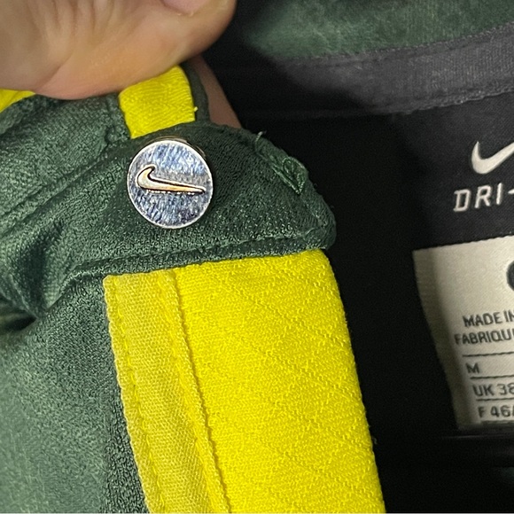 Nike Team Dri-Fit Oregon Ducks Polo Size Medium Green University Of Oregon EUC - Picture 11 of 16